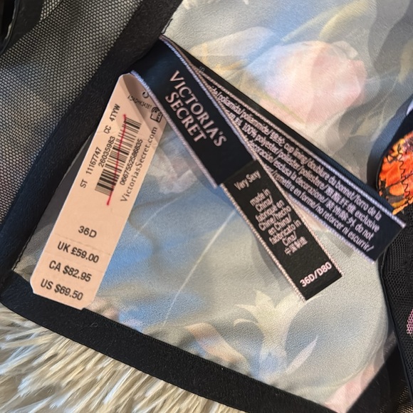 NWT-  Victoria's Secret Very Sexy Satin Floral Corset Bustier - Picture 3 of 3